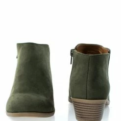 Aquapillar New Mug Western Low Chunky Block Heel Bootie - Women Ankle Boots W Stack Heel