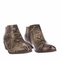 Aquapillar New Mug Western Low Chunky Block Heel Bootie - Women Ankle Boots W Stack Heel