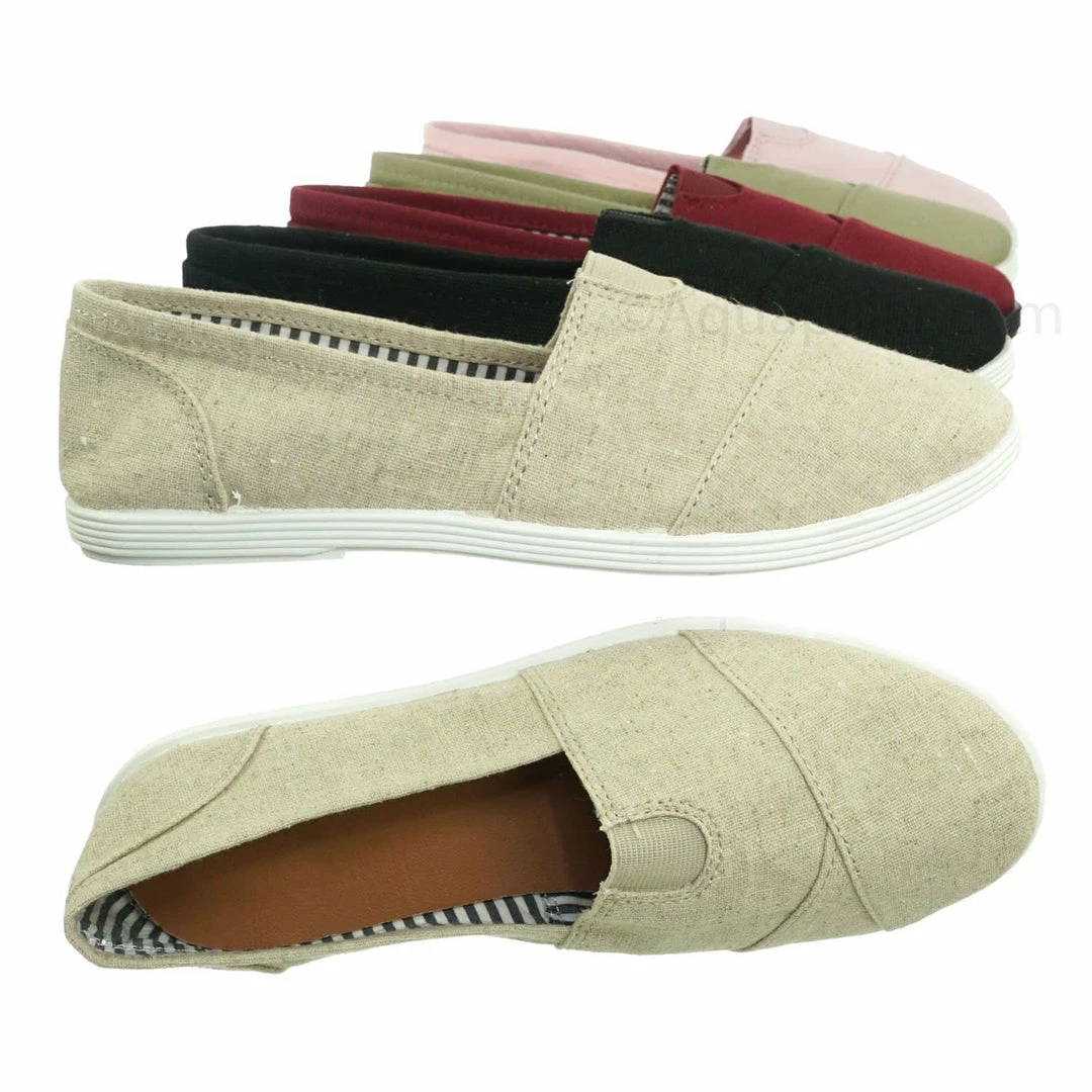 Forever Link New Murphy23 Classic Alpargata Canvas Sneaker - Unisex Foam Padded Slip On Flats
