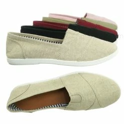 Forever Link New Murphy23 Classic Alpargata Canvas Sneaker - Unisex Foam Padded Slip On Flats
