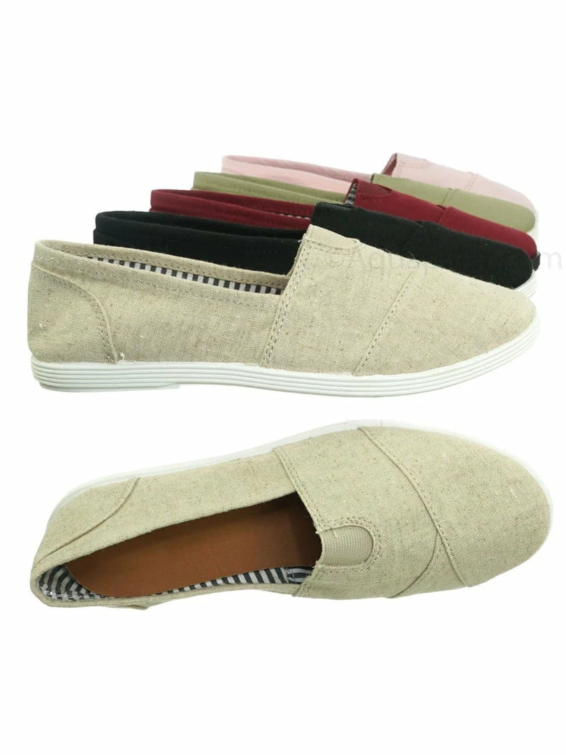 Forever Link New Murphy23 Classic Alpargata Canvas Sneaker - Unisex Foam Padded Slip On Flats
