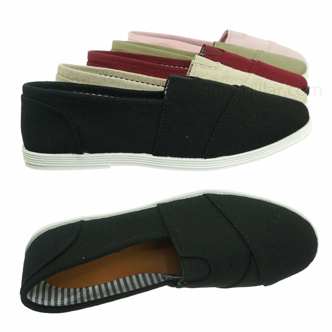 Forever Link New Murphy23 Classic Alpargata Canvas Sneaker - Unisex Foam Padded Slip On Flats