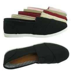 Forever Link New Murphy23 Classic Alpargata Canvas Sneaker - Unisex Foam Padded Slip On Flats