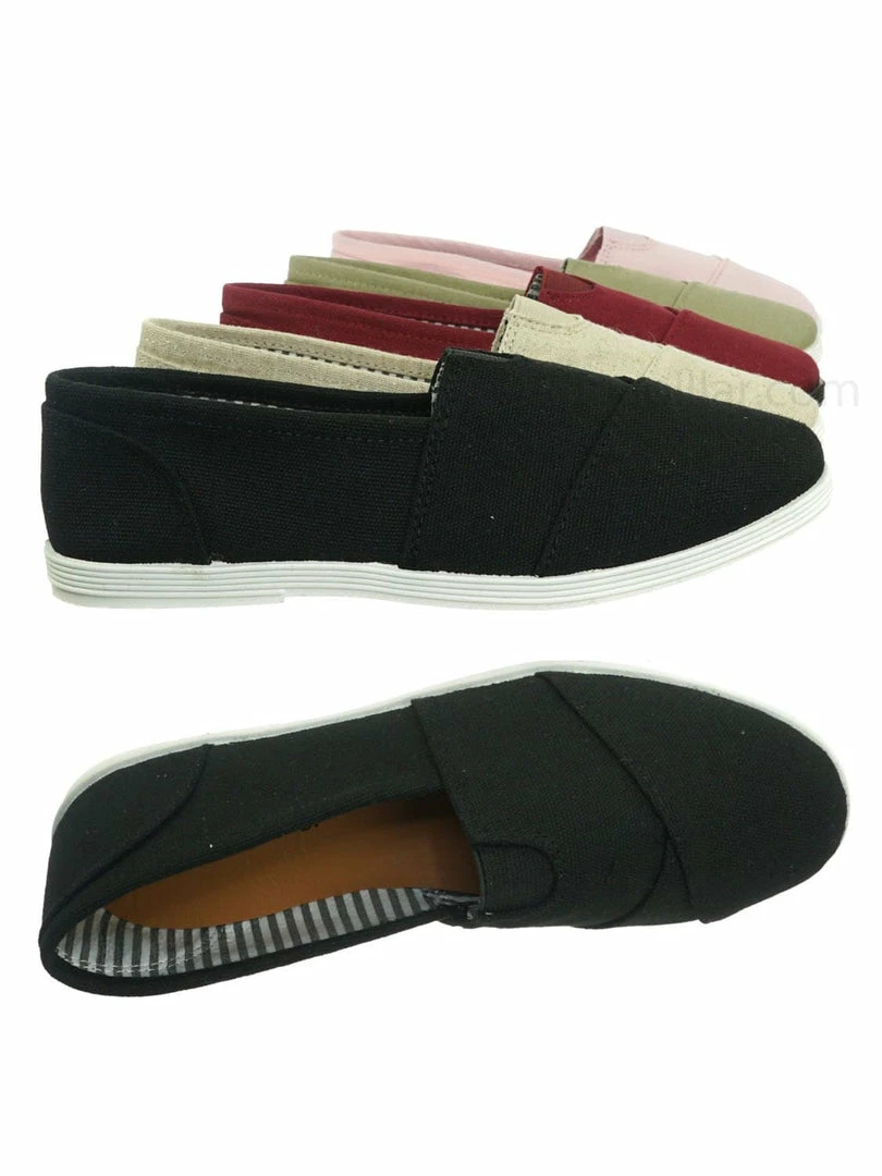 Forever Link New Murphy23 Classic Alpargata Canvas Sneaker - Unisex Foam Padded Slip On Flats