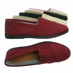 Forever Link New Murphy23 Classic Alpargata Canvas Sneaker - Unisex Foam Padded Slip On Flats