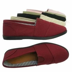Forever Link New Murphy23 Classic Alpargata Canvas Sneaker - Unisex Foam Padded Slip On Flats
