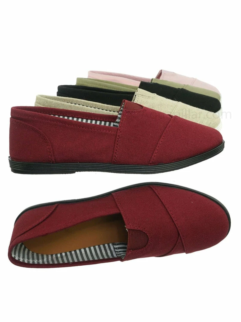 Forever Link New Murphy23 Classic Alpargata Canvas Sneaker - Unisex Foam Padded Slip On Flats