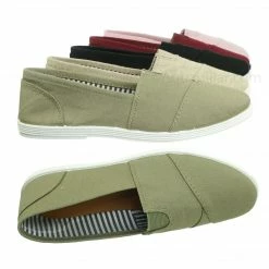 Forever Link New Murphy23 Classic Alpargata Canvas Sneaker - Unisex Foam Padded Slip On Flats