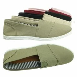 Forever Link New Murphy23 Classic Alpargata Canvas Sneaker - Unisex Foam Padded Slip On Flats