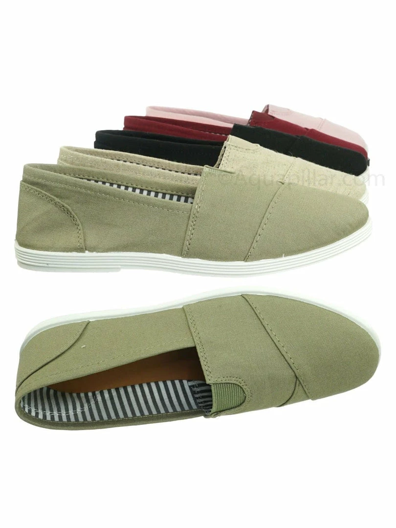 Forever Link New Murphy23 Classic Alpargata Canvas Sneaker - Unisex Foam Padded Slip On Flats