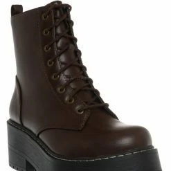 Soda Fling Utilitarian Combat Boots On Chunky Platform - Unisex Bootie. New