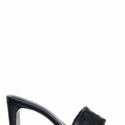 Delicious Venture Block Heel Woven Mule Sandal - Women Braided Quilted Slip On Slippers New