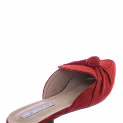 Forever Link Mules11 Knotted Pointed Toe Slides - Women's Slide In Close Toe Slipper New