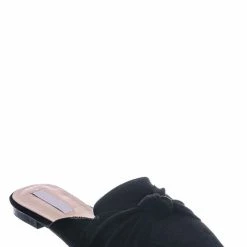 Forever Link Mules11 Knotted Pointed Toe Slides - Women's Slide In Close Toe Slipper New