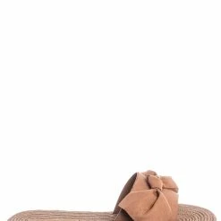 Bamboo Athena12 Espadrille Woven Knotted Bow Slides - Jute Rope Weaved Slip On Sandal