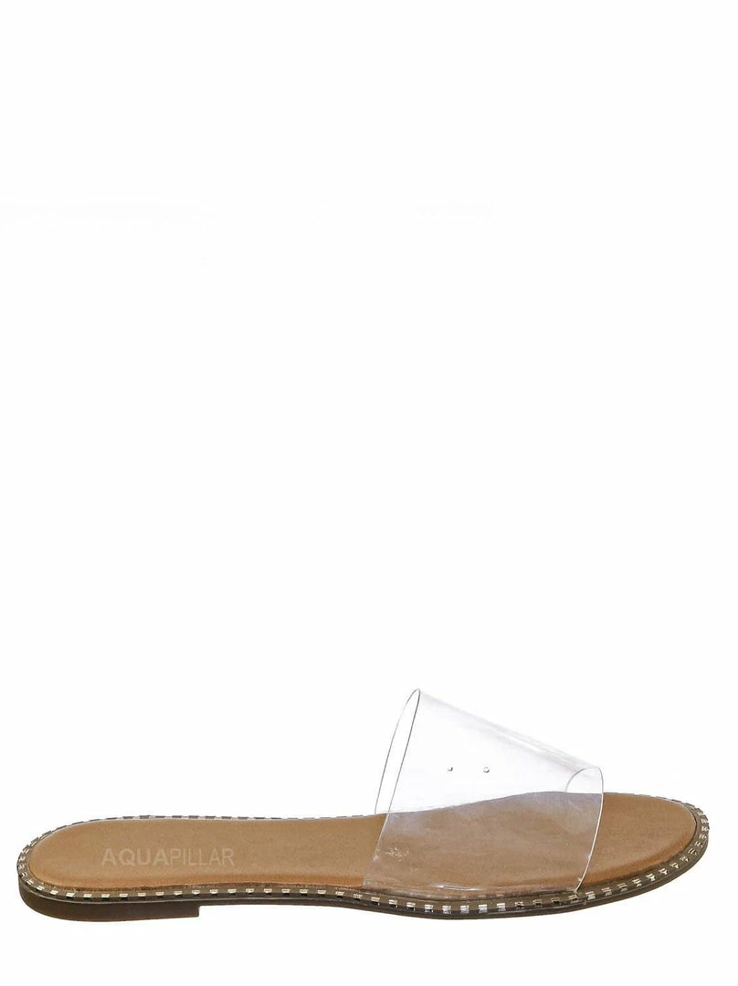 Bonnibel Micah Punk Rock Metal Stud Welt Slide - Women Hardware Slipper Flat Sandals