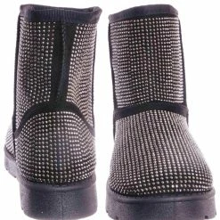 Top Moda New Atlas1 Rhinestone Fur Lined Mukluk Bootie, Women's All Season Shoe