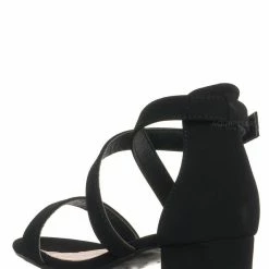 Lucky Top New Delia6K Childrens Block Heel Cross Sandal, Little Girls Shoes