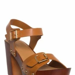 Wild Diva Kyrie36 Lightweight Wooden Clog Sandal, Women Comfort Shoes