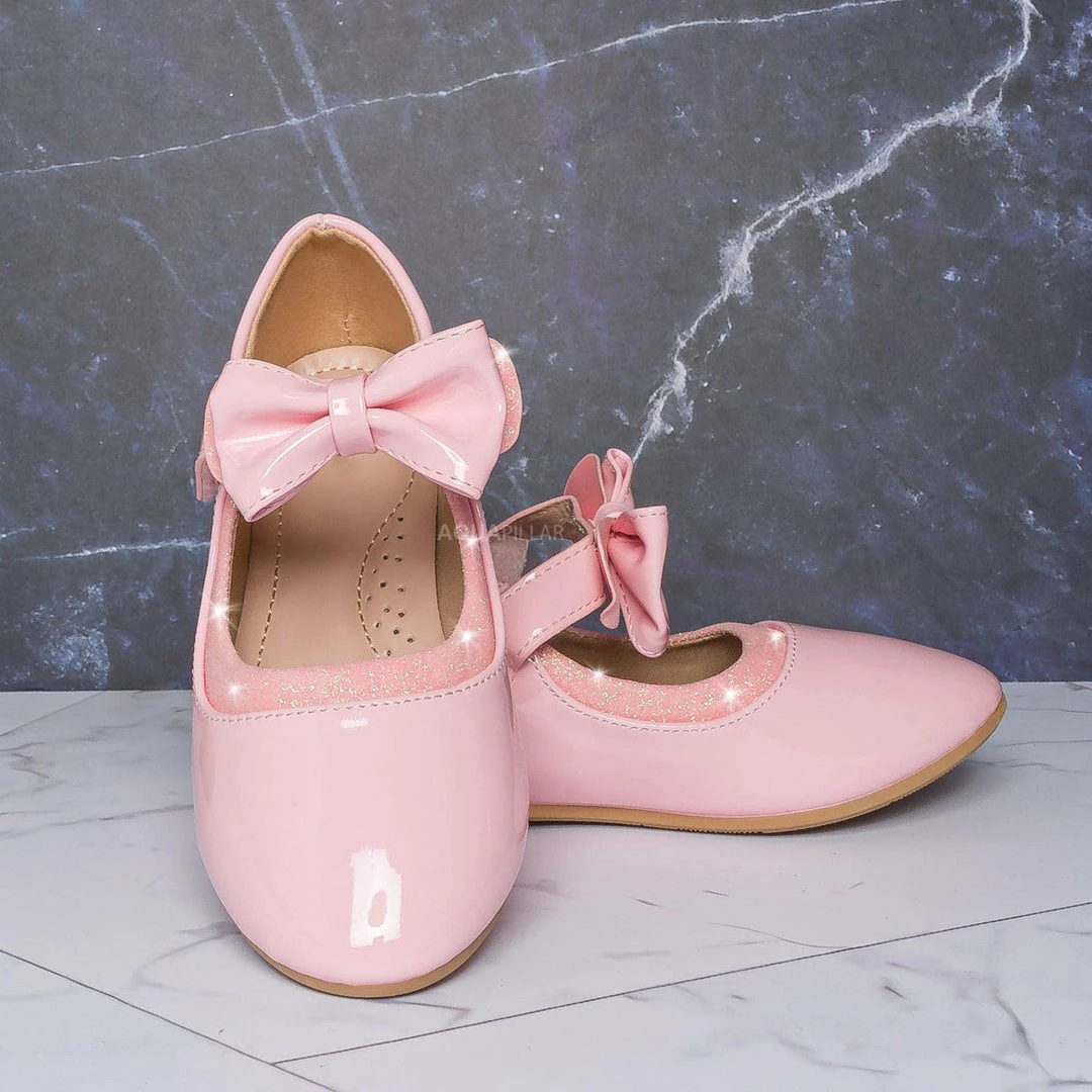 Lucky Top Hilton1K Children Flat Mary Jane, Girl Kids Cute Glitter Shoes New