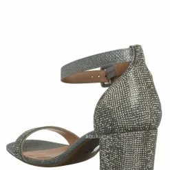 Delicious Crete Rhinestone Block Heel Sandal - Women Dance Shoes New