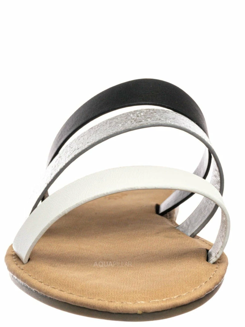 Sunny Feet Waterfront70 3 Strap Open Toe Slide In Sandal - Women Color Block Slippers