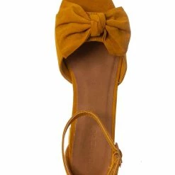 Bamboo Headline09 Womens Block Heel Bow Sandal New