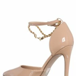 Delicious Zabel Chain Link Ankle Strap D'Orsay Pump, Women Dress Shoes New