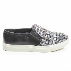 Nature Breeze Kicker09 Fabric Fabric And Sequence Embellishment Round Toe Slip On Sneakers New