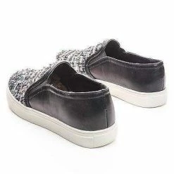 Nature Breeze Kicker09 Fabric Fabric And Sequence Embellishment Round Toe Slip On Sneakers New