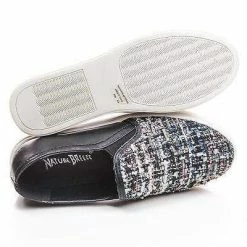 Nature Breeze Kicker09 Fabric Fabric And Sequence Embellishment Round Toe Slip On Sneakers New