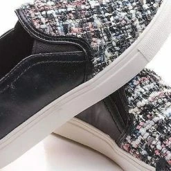 Nature Breeze Kicker09 Fabric Fabric And Sequence Embellishment Round Toe Slip On Sneakers New