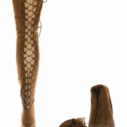 Forever Link Ariana31 Thigh High Victorian Corset Boots - Women Shoes