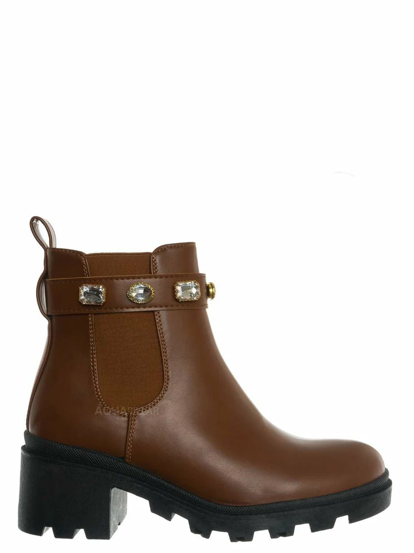 Forever Link Pacific08 Rhinestone Jewel Chelsea Bootie - Women Ankle Boots New