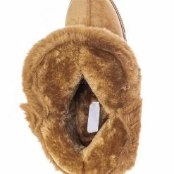 Bamboo Cozette03 Foldable Winter Faux Fur Slipper Bootie - Fold Shearling Snow Shoe New