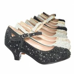 Forever Link Jemma02K Children Girl Rhinestone Crystal Glitter Pump For Wedding & Parties New
