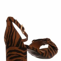 Bamboo Headline09 Womens Block Heel Bow Sandal New