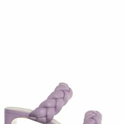 Soda Alto Block Heel Woven Slipper - Women Braided Sandal