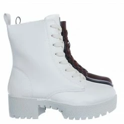 Bamboo New Powerful51 Utilitarian Combat Bootie - Women & Men Threaded Sole Shoes