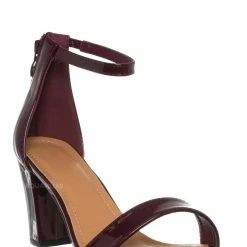 Top Moda Hannah1 Chunky Heel Two Piece Sandal - Women Evening Open Toe Dress Shoes New