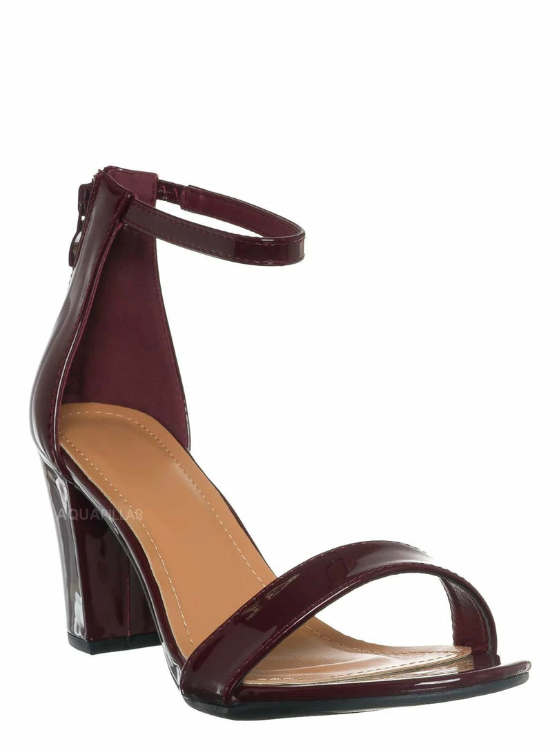 Top Moda Hannah1 Chunky Heel Two Piece Sandal - Women Evening Open Toe Dress Shoes New