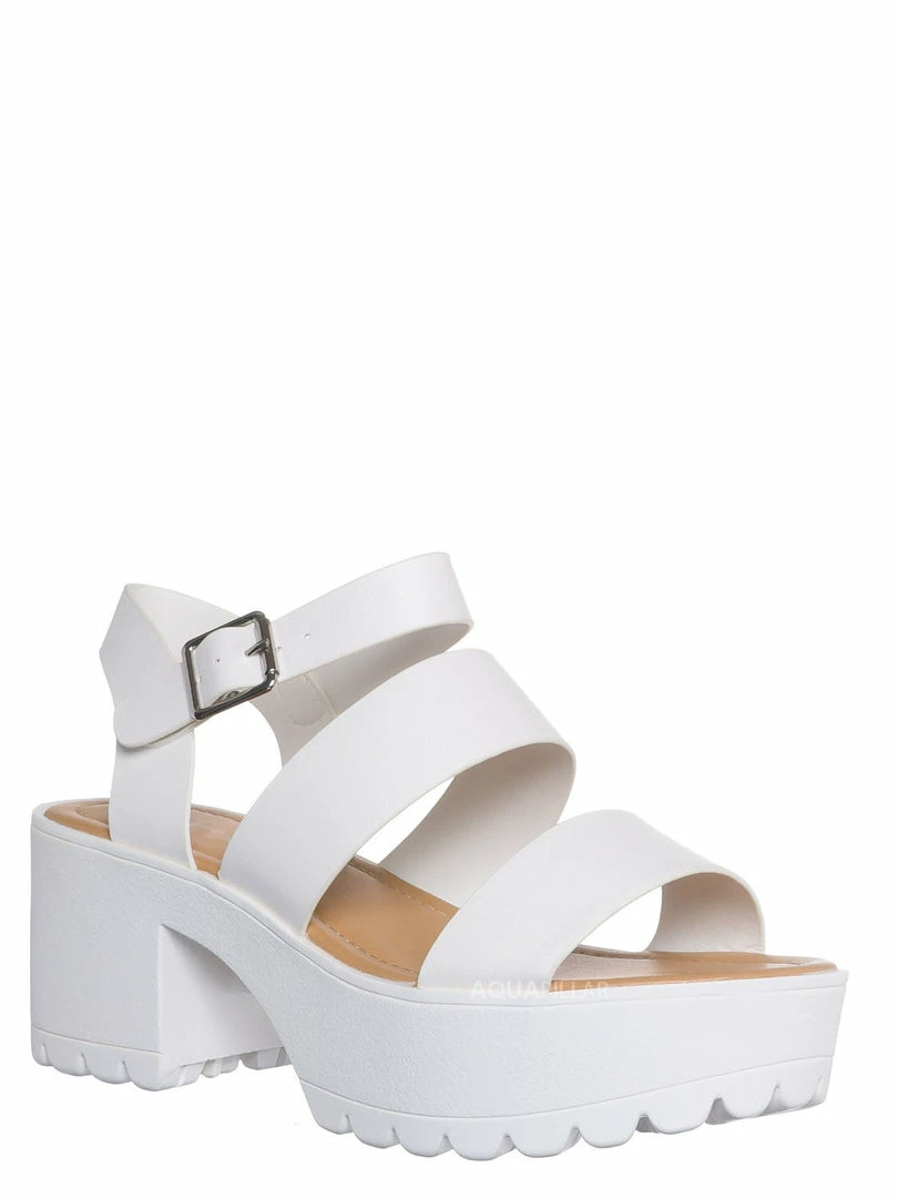 Soda Account Gladiator Lug Sole Clog Sandal, Women Open Toe Shoe New