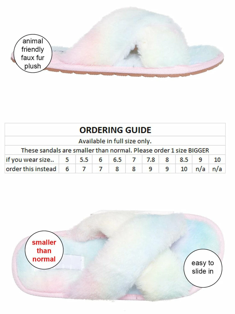 Liliana New Dearly1 Fluffy Faux Fur Slipper, Men Women Fuzzy Slides