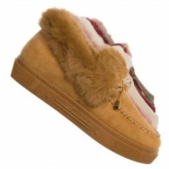 Bamboo Cozette20 Furry Mocassin Bootie Slipper - Women Fluffy Platform Shoes New