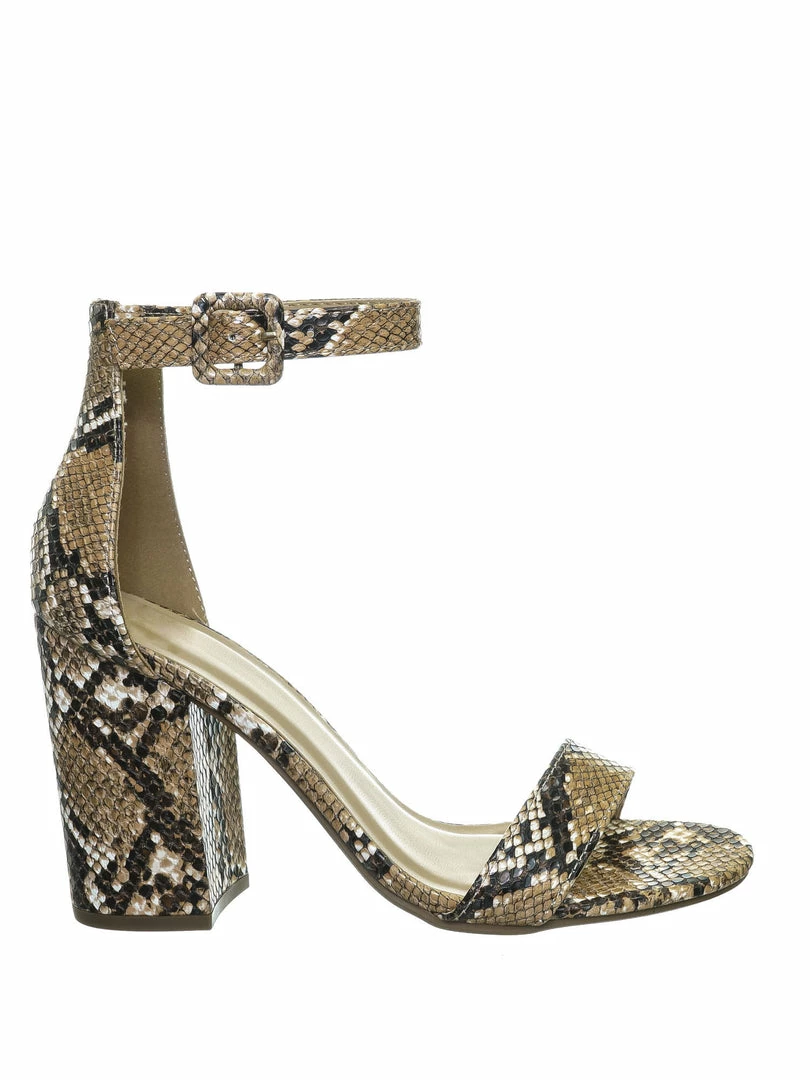 Delicious Iris Open Toe Chunky Heel Sandals - Women's 2 Piece Ankle Strap Dress Shoes