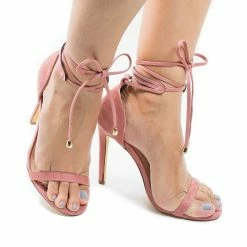 New Hilton By Olivia Jaymes, Open Toe Leg Wrap Stiletto High Heel Sandals