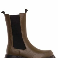 Bamboo New Tetris09 Calf High Chelsea Unisex Dress Boots