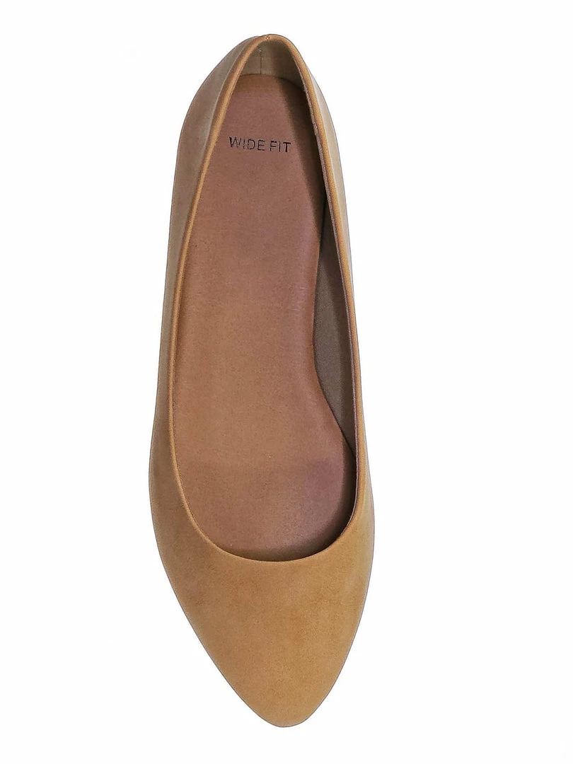 CityClassified Hold Pointed Toe Foam Padded Ballet Flat - Wide Width Women Comfort Loafers