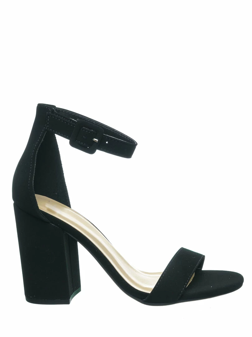 Delicious Iris Open Toe Chunky Heel Sandals - Women's 2 Piece Ankle Strap Dress Shoes