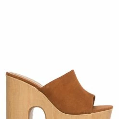 Bamboo Specialty19 Slide In Clog Sandal, Women Sculpted Platform Shoe New